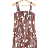 Brown HERLINA Embossed Animal-Print Faux Leather Mini Dress / ROTATE BY BIRGER CHRISTENSEN - Size 40
