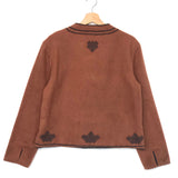 Brown JASPER Folkloric-inspired Graphic Embroidered Jacket / MARIA DE LA ORDEN - Size 38