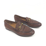 Brown JORDAAN Horsebit Leather Loafers / GUCCI - Size 38