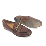 Brown JORDAAN Horsebit Leather Loafers / GUCCI - Size 38