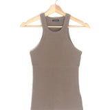 Brown LAUREL Ribbed-Knit Tank Top / GOLDSIGN - Size S