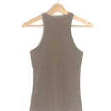 Brown LAUREL Ribbed-Knit Tank Top / GOLDSIGN - Size S