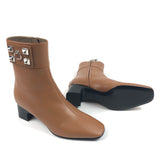 Brown Leather DECOUVERTE 50 Ankle Boots / HERMES - Size 36.5