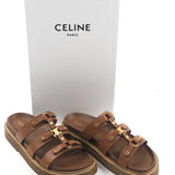 Brown Leather TIPPI TRIOMPHE Sandals / CELINE - Size 39