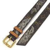 Brown Monogram Canvas Limited Edition Leather Belt / LOUIS VUITTON - Size 100cm