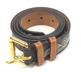 Brown Monogram Canvas Limited Edition Leather Belt / LOUIS VUITTON - Size 100cm