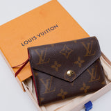 Brown Monogram Compact Leather Wallet / LOUIS VUITTON