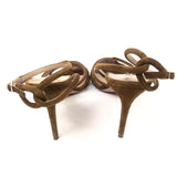 Brown MOON Ankle Strap Suede Sandals / AQUAZZURA - Size 38.5