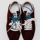 Brown PLUME Suede Sneakers / MIU MIU - Size IT 41