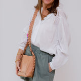 Brown Small Eco Soft Alter Napa Hobo Bag - Bamboo / STELLA MCCARTNEY