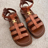 Brown Stud Triomphe CLEA Sandals / CELINE - Size 37