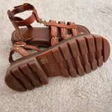 Brown Stud Triomphe CLEA Sandals / CELINE - Size 37