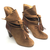 Brown Suede Tassel Ankle Tie Boots / BA&SH - Size 36