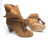 Brown Suede Tassel Ankle Tie Boots / BA&SH - Size 36