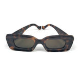 Brown Havana Rectangle Anagram Sunglasses / LOEWE