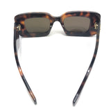 Brown Havana Rectangle Anagram Sunglasses / LOEWE