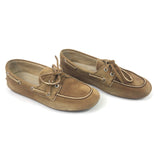 Brown Unlined Bleached Suede Boat Shoes / MIU MIU - Size 36