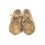 Brown Unlined Bleached Suede Boat Shoes / MIU MIU - Size 36