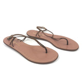 Brown VERY CAPRI Suede Upper with Leather Sole Thong Sandals / AQUAZZURA - Size 37.5
