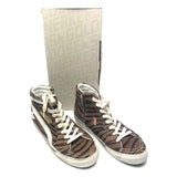 Brown Zebra-print High-top SLIDE Sneakers / GOLDEN GOOSE - Size 39