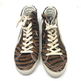 Brown Zebra-print High-top SLIDE Sneakers / GOLDEN GOOSE - Size 39