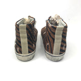 Brown Zebra-print High-top SLIDE Sneakers / GOLDEN GOOSE - Size 39