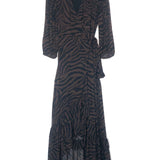 Brown Zebra Striped SELENA Maxi Dress / BA&SH - Size 1