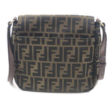Brown Zucca Monogram Canvas Crossbody Bag / FENDI