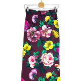 Burgundy Camelia Print Silk Voile Co-Ord Set / DOLCE & GABBANA - Size Top IT 42 | Skirt IT 38