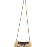 Burgundy GG MARMONT Shearling Leather Super Mini Bag / GUCCI - One Size