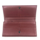 Burgundy Intrecciato Long Wallet / BOTTEGA VENETA