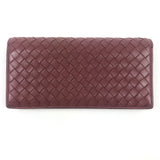 Burgundy Intrecciato Long Wallet / BOTTEGA VENETA