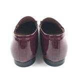 Burgundy JORDAAN Horsebit-detailed Patent-leather Loafers / GUCCI - Size 39
