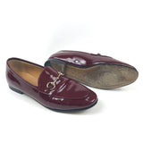 Burgundy JORDAAN Horsebit-detailed Patent-leather Loafers / GUCCI - Size 39