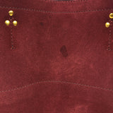 Burgundy LEON Suede Maxi Tote Bag / JEROME DREYFUSS