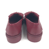 Burgundy Quilted Lambskin Leather CC Turnlock Loafers / CHANEL - Size 37C