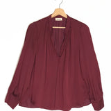 Burgundy TINK SATIN Flowing Blouse / ZADIG & VOLTAIRE - Size 36