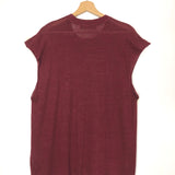 Burgundy WINDY Linen Crew Neck Sleeveless Top / IRO - Size XS
