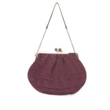 Burgundy Woven Weekend Bag / MAX MARA