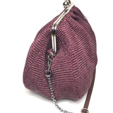 Burgundy Woven Weekend Bag / MAX MARA