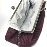 Burgundy Woven Weekend Bag / MAX MARA