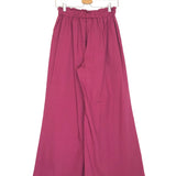 Burnt Burgundy Cotton Palazzo Pants - One Size