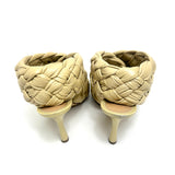 Butter Nappa Leather Intrecciato Ankle Strap Sandals / BOTTEGA VENETA - Size 39