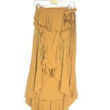 Camel Brown BREATHED Asymmetrical Ruffled Skirt / IRO - Size 36