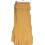 Camel Brown BREATHED Asymmetrical Ruffled Skirt / IRO - Size 36