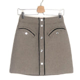 Camel Houndstooth Mini Skirt - model JOLDI / MAJE - Size 36