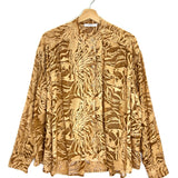 Camel RICCO Silk Veil Jacquard Oversized Shirt / ROSEANNA - Size 36