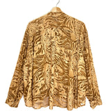 Camel RICCO Silk Veil Jacquard Oversized Shirt / ROSEANNA - Size 36