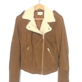 Camel Suede Leather Jacket / SEZANE - Size S