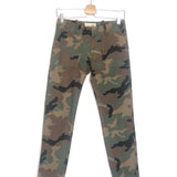 Camouflage Green JENNA Cotton-blend Twill Straight-leg Cropped Pants / NILI LOTAN - Size US 00